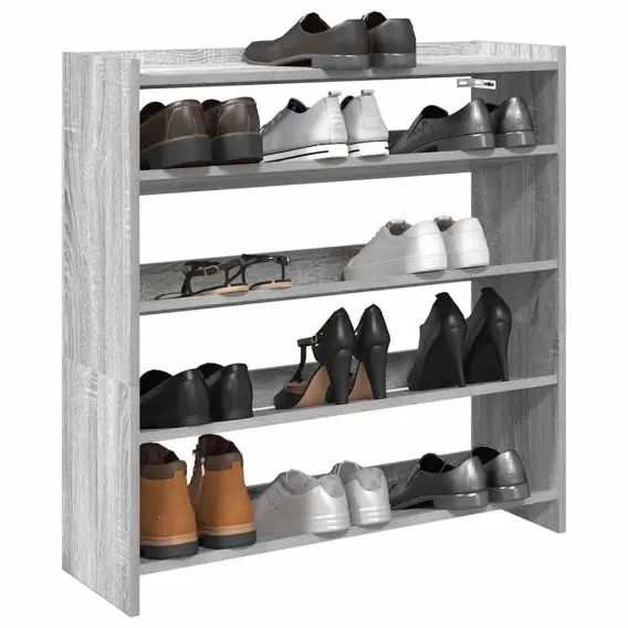 Bestseller Półka na buty, szary dąb sonoma, 80x25x81 cm Lumarko! - Hurtownia wielobranżowa Lumarko
